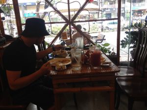 local customer at Xiao shan fang Vegetarian Food in Taichung