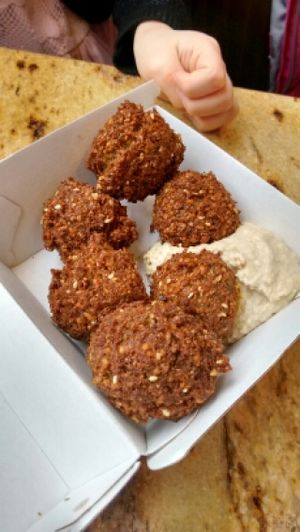 falafel meal at Boussi Falafel - Mall of Berlin in Berlin