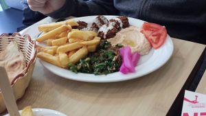 Falafel Plate at Boussi Falafel - Mall of Berlin in Berlin