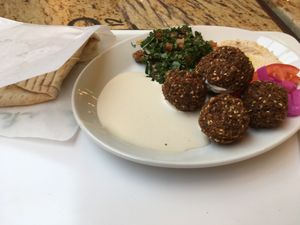 Boussi  at Boussi Falafel - Mall of Berlin in Berlin