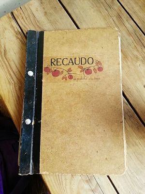 Menu at Recaudo in San Andres Cholula