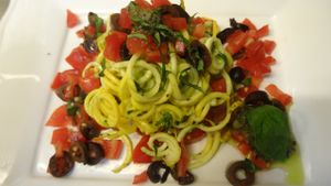 Spaghettini di zucchine raw at La Libellula Ristorante Bistrot in Udine