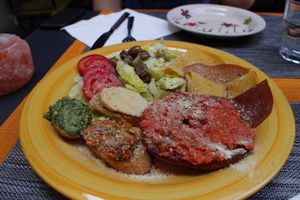 Appetizer with all three options at La Libellula Ristorante Bistrot in Udine