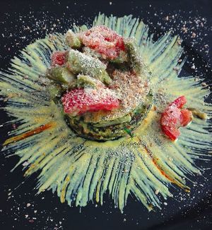 Frittata di ceci con asparagi at La Libellula Ristorante Bistrot in Udine