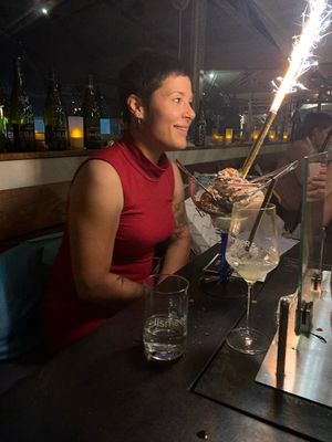 Birthday ice cream bowl (4 scoops) unfortunately with whipped crem and two dairy ice-creams. (The staff forgot about me beeing vegan 🙄🙈) at Iismeer in Wenningstedt-braderup