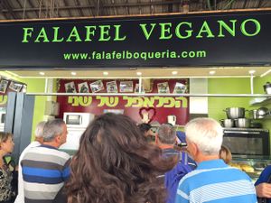 The place  at Falafel Vegano - Food Stall in Barcelona