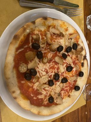 Funghi porcini con olive neri   at La Rusticana in Citta Santangelo