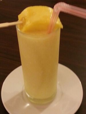mango coconut shake at Veggie Bean in Koh Samui
