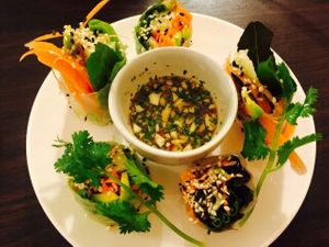Fresh spring roll at Veggie Bean in Koh Samui