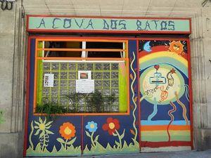 outside at A Cova Dos Ratos in Vigo