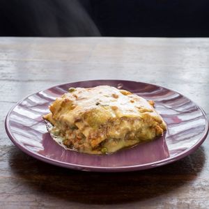 Lasaña at A Cova Dos Ratos in Vigo