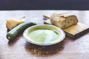 Zuchinni soap at A Cova Dos Ratos in Vigo