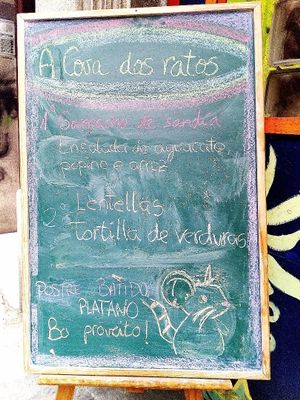 Menu of the day at A Cova Dos Ratos in Vigo