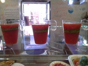 Tomato jelly with pesto sauce at Km0 Corniglia in Corniglia