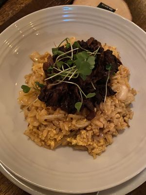 Rice with mushroom that tasted like meat  at Full Bloom in Miami Beach