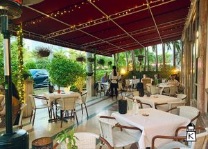 We are open every day for lunch and dinner, with outdoor and indoor space. All our food is 100% vegan, non-GMO and Kosher certified!  at Full Bloom in Miami Beach