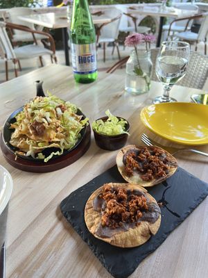 Nachos. And the tostadas (without the curtido topping)   at Full Bloom in Miami Beach