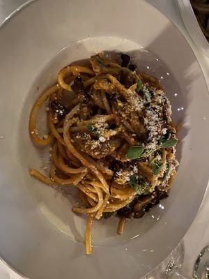 Mushroom pasta  #Veganuary at Full Bloom in Miami Beach