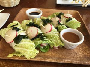 raw rolls .. yammi  at Full Bloom in Miami Beach