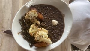 Wild rice and bean bowl. Super yummy and very filling  at Full Bloom in Miami Beach
