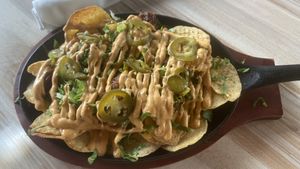 Nachos yummm  at Full Bloom in Miami Beach