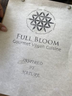 The Full Bloom Menu  at Full Bloom in Miami Beach