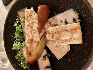 A special appetiser (2 types of cashew cheeses) very tasty!  at Full Bloom in Miami Beach