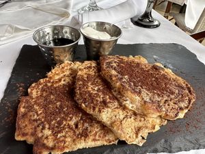 Brunch - tiramisu pancakes  at Full Bloom in Miami Beach