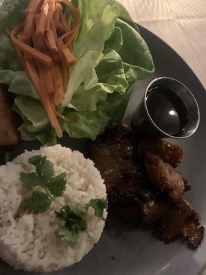 Lemongrass Pok (w/ delicious lion’s mane mushrooms)  at Full Bloom in Miami Beach