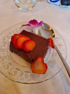 Chocolate ganache cake at Full Bloom in Miami Beach