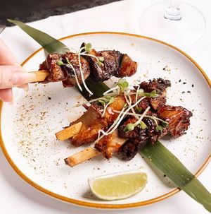 lions mane skewers   at Full Bloom in Miami Beach