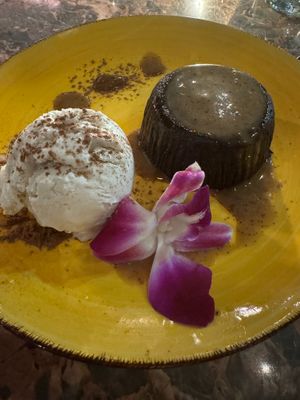Warm chocolate lava cake at Full Bloom in Miami Beach