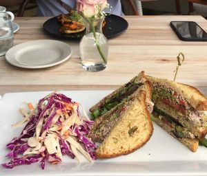 Vegan tuna sandwich at Full Bloom in Miami Beach