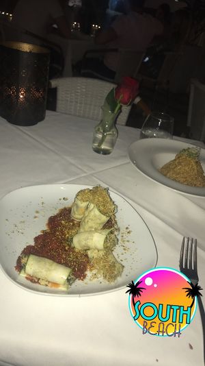 Eggplant rollatini! (June 2018) at Full Bloom in Miami Beach