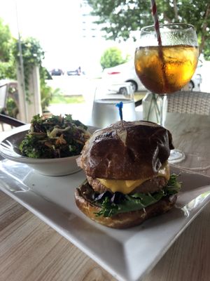 Delicious burger at Full Bloom in Miami Beach