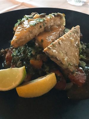 Tempeh piccata  at Full Bloom in Miami Beach