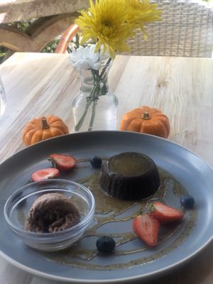 Chocolate Lava Cake and Chocolate Gelato  at Full Bloom in Miami Beach