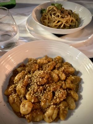 Gnocchi amd carbonara at Full Bloom in Miami Beach
