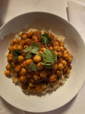 Great chickpea masala at Full Bloom in Miami Beach