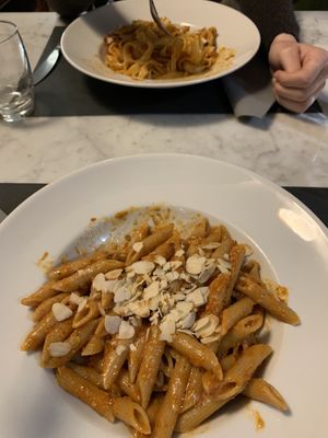 Pasta with pesto   at Pasta and Social in Rome