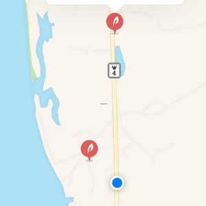 Blue dot is the right location at Hill Tribe Restaurant in Khao Lak