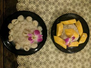Sticky Rice with Mango / Longan at Hill Tribe Restaurant in Khao Lak