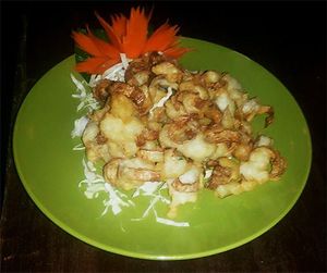 Banana flower tempura at Hill Tribe Restaurant in Khao Lak