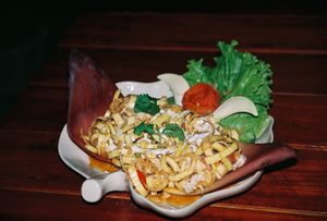 Fried banana flower  at Hill Tribe Restaurant in Khao Lak