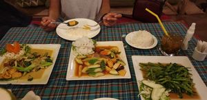 Huge plates!! at Hill Tribe Restaurant in Khao Lak