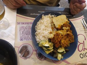 Suflê de seitan at Folha Verde in Lisbon