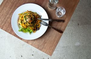 Vegatable noodle salad.  at The Hive of Vyner St in East London