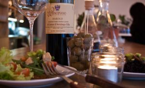 Tapas and Barolo. My favourite. at The Hive of Vyner St in East London