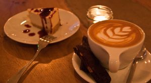 Barista made coffee from Squaremile coffee roasters! Deelicious. You can even buy some of their beans here. at The Hive of Vyner St in East London