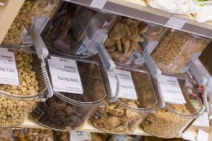 Texturiertes Soja zum Abfüllen at Twelve Monkeys Vegankrams in Hamburg